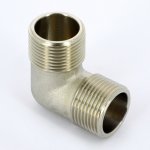 Угол резьбовой латунный Uni-Fitt 1" НР никелированный 613N4400