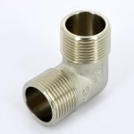 Угол резьбовой латунный Uni-Fitt 1" НР никелированный 613N4400