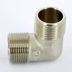 Угол резьбовой латунный Uni-Fitt 1" НР никелированный 613N4400