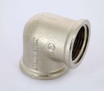 Угол резьбовой латунный Uni-Fitt 1" ВР никелированный 610N4400