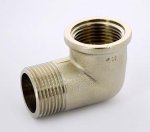 Угол резьбовой латунный Uni-Fitt 1"x1" ВН никелированный 611N4400