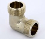 Угол резьбовой латунный Uni-Fitt 3/4" НР никелированный 613N3300