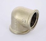 Угол резьбовой латунный Uni-Fitt 3/4" ВР никелированный 610N3300