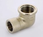 Угол резьбовой латунный Uni-Fitt 3/4x1/2" ВР никелированный 610N3200