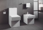 Унитаз напольный GROHE Cube Ceramic безободковый с покрытием PureGuard 3948400H