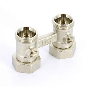 Узел радиаторный прямой Uni-Fitt 3/4" ВН ЕК с кранами 2-трубная система