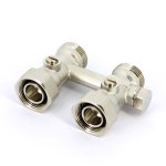 Узел радиаторный прямой Uni-Fitt 3/4" ВН ЕК с кранами и байпасом 190N3300