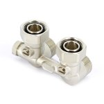Узел радиаторный угловой Uni-Fitt 3/4" ВН ЕК с кранами и байпасом 191N3300