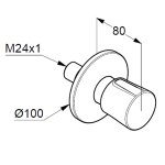 Вентиль скрытого монтажа KLUDI Balance черный 528158775