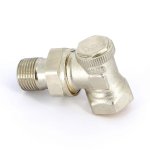 Вентиль обратный угловой Uni-Fitt THERMO 1/2" ВН никелированный с разъемным соединением 178N2000