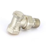Вентиль обратный угловой Uni-Fitt THERMO 1/2" ВН никелированный с разъемным соединением 178N2000