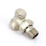 Вентиль обратный угловой Uni-Fitt THERMO 1/2" ВН никелированный с разъемным соединением 178N2000