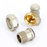 Вентиль обратный угловой Uni-Fitt THERMO 1/2" ВН никелированный с разъемным соединением 178N2000