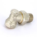 Вентиль обратный угловой Uni-Fitt THERMO 3/4" ВН никелированный с разъемным соединением 178N3000
