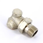 Вентиль обратный угловой Uni-Fitt THERMO 3/4" ВН никелированный с разъемным соединением 178N3000