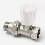 Вентиль ручной Uni-Fitt 1/2" ВН никелированный с разъёмным соединением 150N2000
