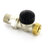 Вентиль термостатический Uni-Fitt 1/2" х 3/4" НР EK никелированный с разъёмным соединением 162N2300