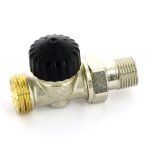 Вентиль термостатический Uni-Fitt 1/2" х 3/4" НР EK никелированный с разъёмным соединением 162N2300