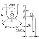 Внешняя часть смеситель для ванны GROHE Plus без душевого гарнитура хром 24060003