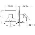 Внешняя часть смесителя для душа GROHE Eurocube хром 24061000