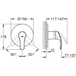 Внешняя часть смесителя для душа GROHE Eurosmart хром 24042002