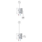 Внешняя часть смесителя для душа GROHE SmartControl 2 выхода круглый 29145000