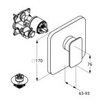 Внешняя часть смесителя для душа KLUDI E2 496550575