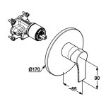 Внешняя часть смесителя для душа KLUDI Zenta SL 486550565