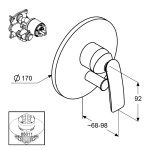 Внешняя часть смесителя для ванны и душа KLUDI Balance без излива белый 526509175