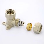 Водорозетка обжимная Uni-Fitt 16x1/2" ВР никелированная 670N6200