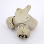 Водорозетка обжимная Uni-Fitt 16x1/2"x16 ВР проходная трехплоскостная 671N6260