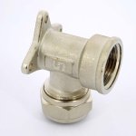 Водорозетка обжимная Uni-Fitt 20x1/2" ВР никелированная 670N7200