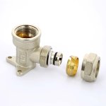 Водорозетка обжимная Uni-Fitt 20x1/2" ВР никелированная 670N7200