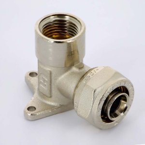Водорозетка обжимная Uni-Fitt 20x3/4" ВР никелированная 670N7300