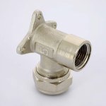 Водорозетка обжимная Uni-Fitt 20x3/4" ВР никелированная 670N7300