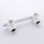 Водорозетка полипропиленовая Pro Aqua двойная на планке 20х1/2" ВР PA280008P