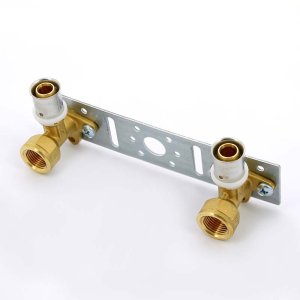 Водорозетка пресс Uni-Fitt 20x1/2" ВР двойная на планке