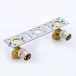Водорозетка пресс Uni-Fitt 20x1/2" ВР двойная на планке 712G7200
