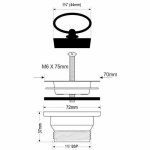 Выпуск для сифона McAlpine MRSKW2 40-70 мм с пробкой MRSKW2