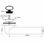 Выпуск для сифона McAlpine MRSKW2E-40 40-70 мм с пробкой L200 мм MRSKW2E40