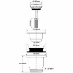 Выпуск для сифона McAlpine MRSKW3 40-70-65 мм с решеткой нержавейка MRSKW3