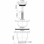 Выпуск для сифона McAlpine MRSKW5 40-70-85 мм с решеткой нержавейка MRSKW5