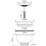 Выпуск для сифона McAlpine MRSKW7 40-113 мм с решеткой нержавейка MRSKW7