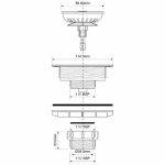 Выпуск для сифона McAlpine MRSKW7CB 40-113-56 мм с решеткой и контргайкой MRSKW7CB