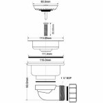 Выпуск для сифона McAlpine MRSKW7E угловой 40-113 мм с решеткой нержавейка MRSKW7E