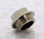 Заглушка резьбовая латунная Uni-Fitt 1/2" НР никелированная 608N2000