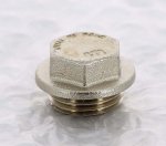 Заглушка резьбовая латунная Uni-Fitt 1/2" НР никелированная 608N2000