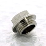 Заглушка резьбовая латунная Uni-Fitt 1/2" НР никелированная 608N2000