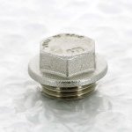 Заглушка резьбовая латунная Uni-Fitt 1/2" НР никелированная 608N2000
