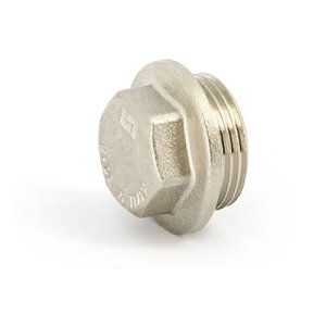 Заглушка резьбовая латунная Uni-Fitt 1" НР с прокладкой O-RING никелированная 609N4000
